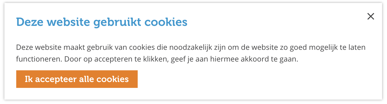 Voorbeeld Basis Cookiemelding