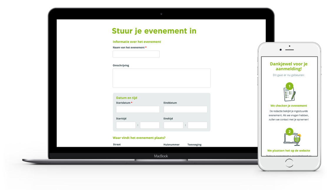 Laat je bezoekers evenementen insturen via de website