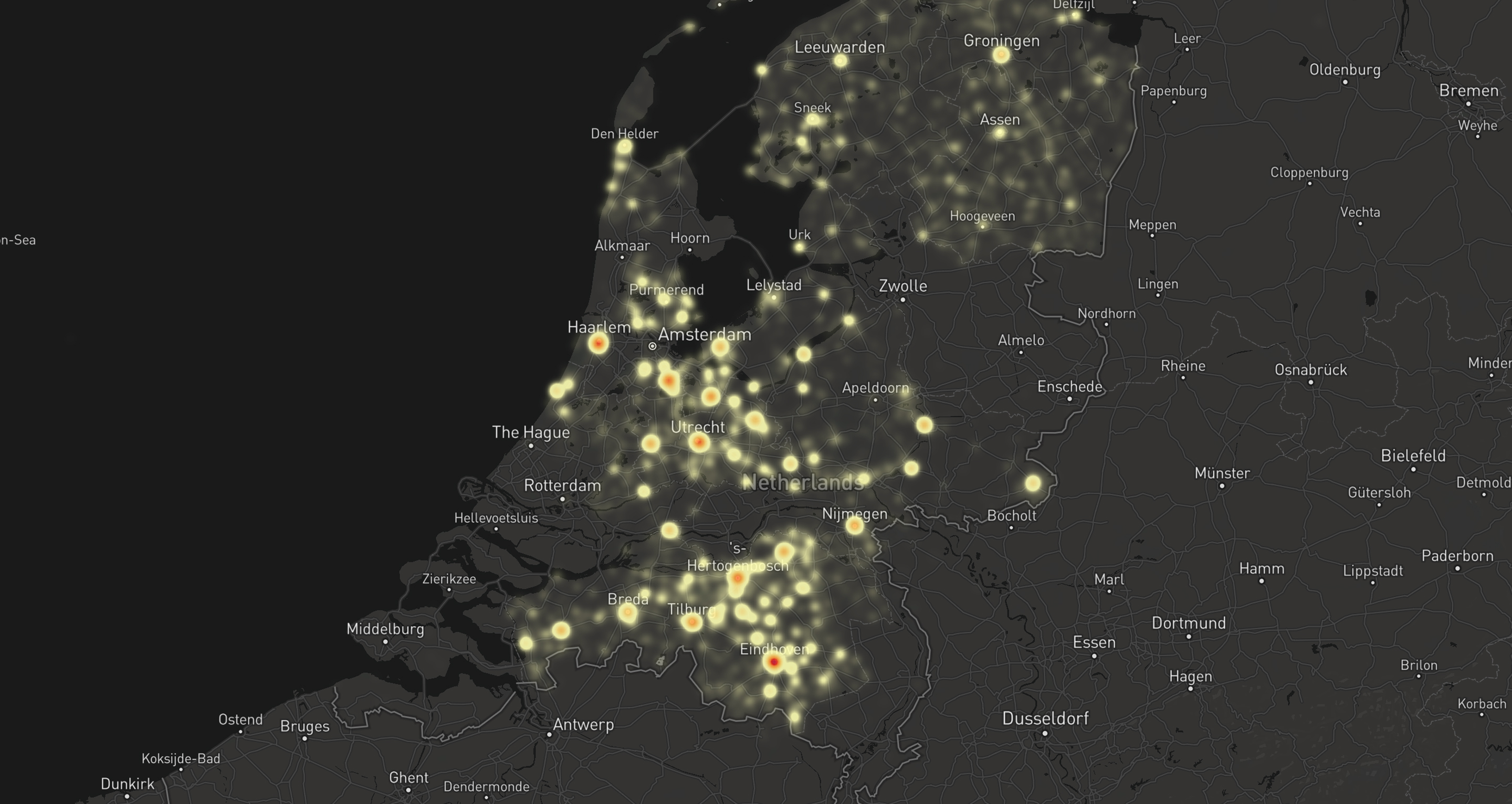 Crowd control gebaseerd op Toeristische en Recreatieve Dichtheid van Nederland