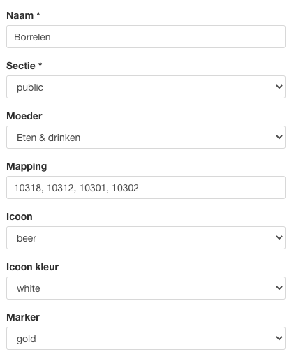 Screenshot van Content Management Systeem